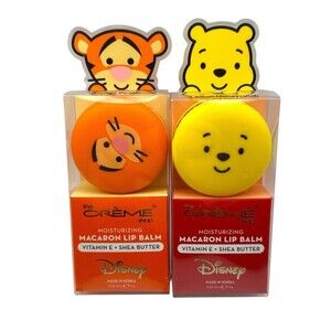 Disney x The Crème Shop Macaron Lip Balm Set Winnie the Pooh & Tigger Creme NEW